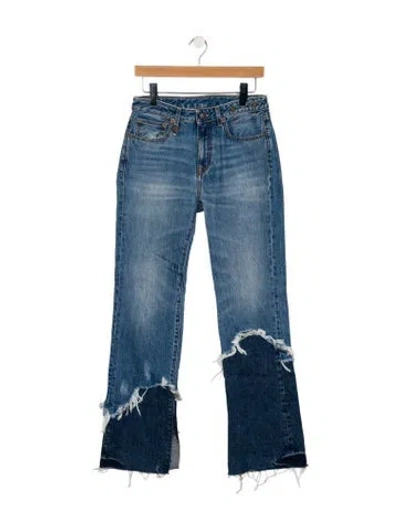 Pre-owned R13 Mid-rise Wide Leg Jeans In Blue