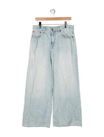 Pre-owned R13 Mid-rise Wide Leg Jeans In Blue