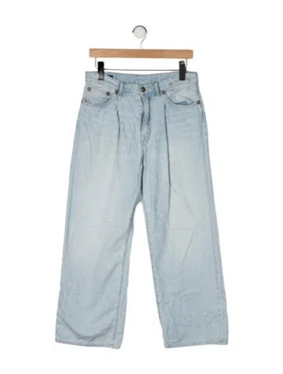 Pre-owned R13 Mid-rise Wide Leg Jeans In Blue