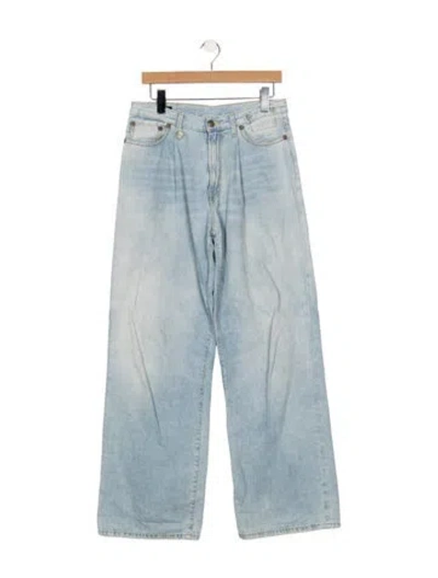Pre-owned R13 Mid-rise Wide Leg Jeans In Blue