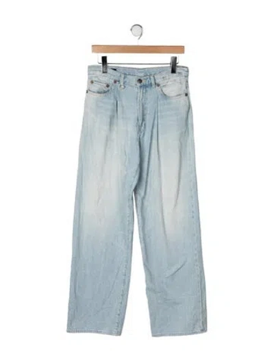 Pre-owned R13 Mid-rise Wide Leg Jeans In Blue