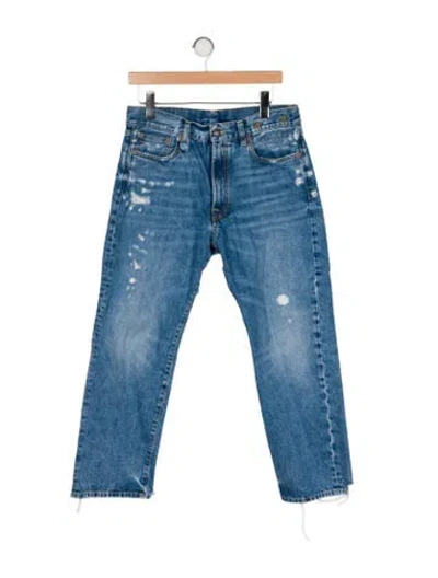 Pre-owned R13 Mid-rise Wide Leg Jeans In Blue