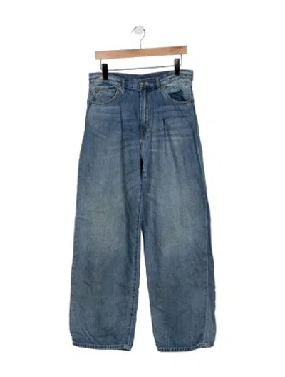Pre-owned R13 Mid-rise Wide Leg Jeans In Blue