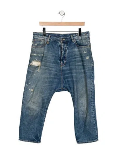 Pre-owned R13 Mid-rise Wide Leg Jeans In Blue