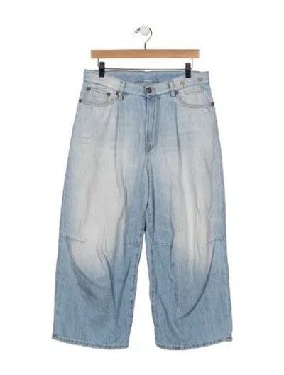 Pre-owned R13 Mid-rise Wide Leg Jeans In Blue