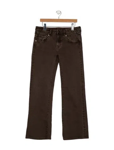 Pre-owned R13 Mid-rise Wide Leg Jeans In Brown