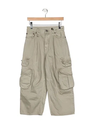 Pre-owned R13 Mid-rise Wide Leg Jeans In Gray