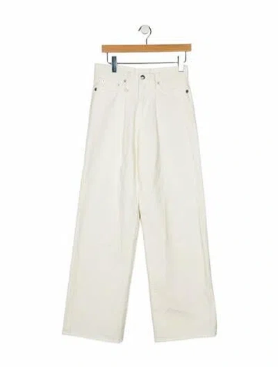 Pre-owned R13 Mid-rise Wide Leg Jeans In Neutral