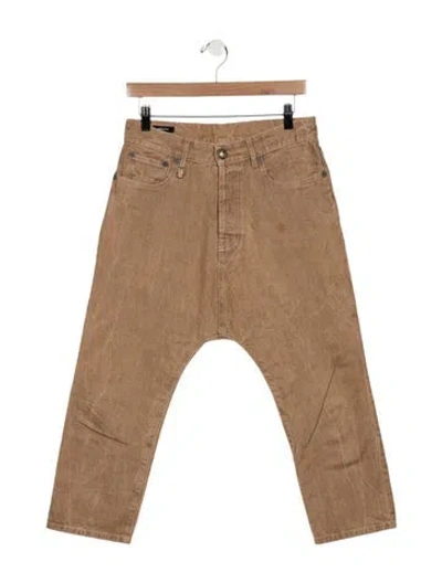 Pre-owned R13 Mid-rise Wide Leg Jeans In Neutral