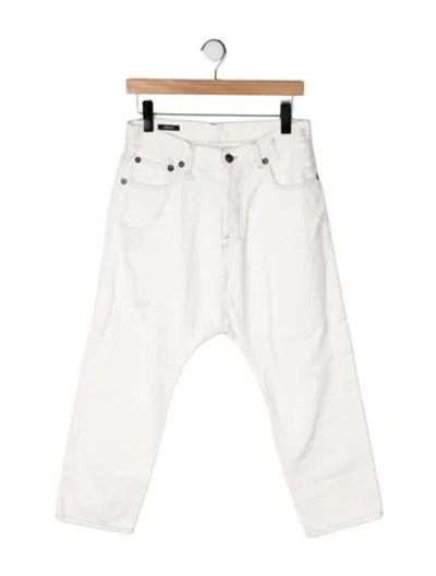 Pre-owned R13 Mid-rise Wide Leg Jeans In Neutrals