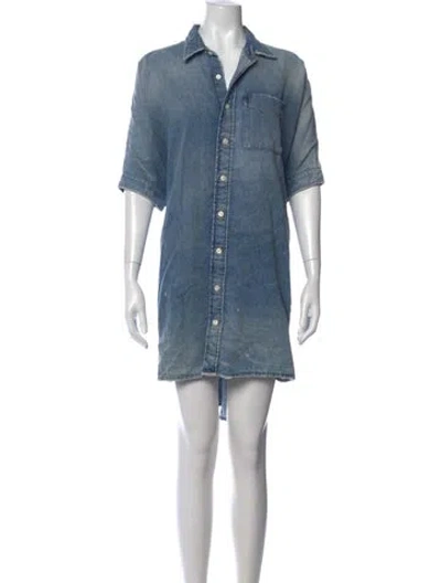 Pre-owned R13 Mini Dress In Blue