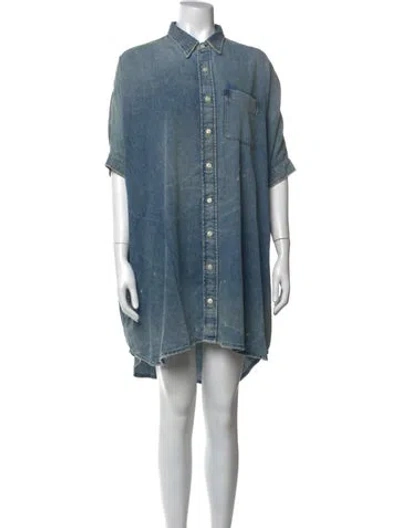 Pre-owned R13 Mini Dress In Blue
