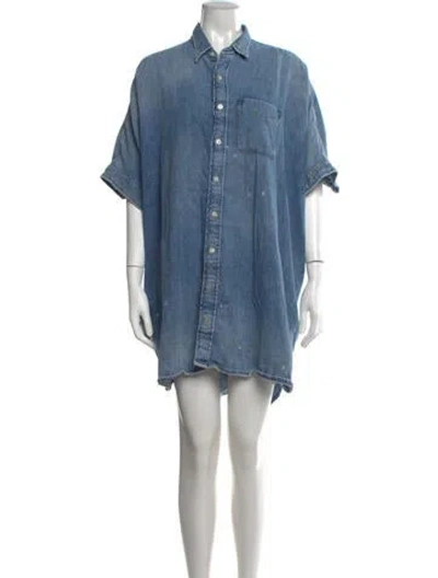 Pre-owned R13 Mini Dress In Blue