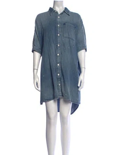 Pre-owned R13 Mini Dress In Blue
