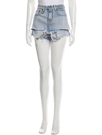 Pre-owned R13 Mini Shorts In Blue