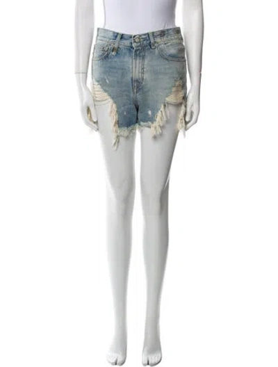 Pre-owned R13 Mini Shorts In Blue