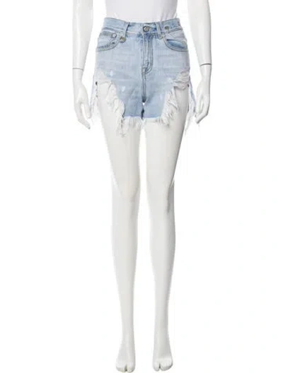 Pre-owned R13 Mini Shorts In Blue