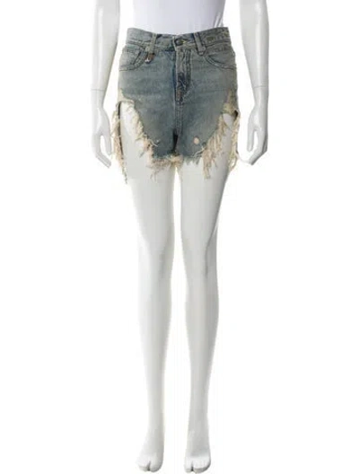 Pre-owned R13 Mini Shorts In Blue