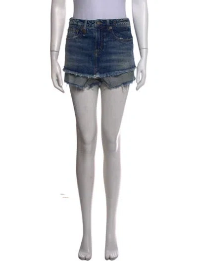 Pre-owned R13 Mini Shorts In Blue