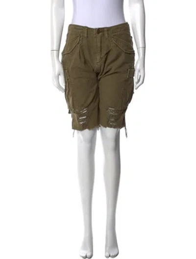 Pre-owned R13 Mini Shorts In Green