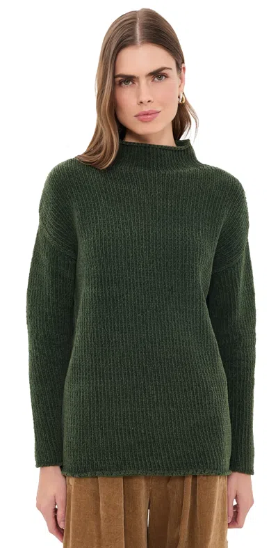 R13 Mock Neck Elongated Sweater Green