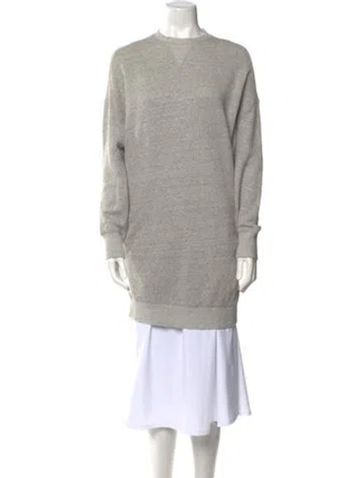 Pre-owned R13 Mock Neck Long Sleeve Sweatshirt In Gray