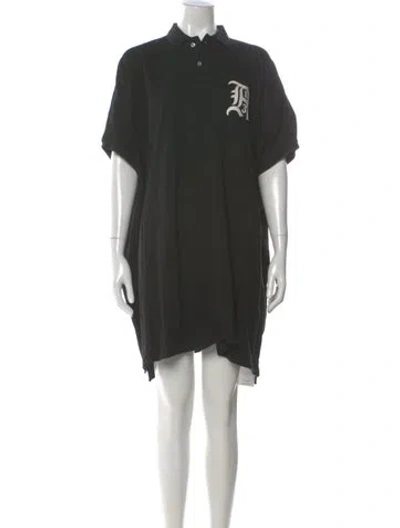 Pre-owned R13 Mock Neck Mini Dress In Black