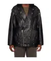 R13 Elongated Motorcycle Jacket Black In Black