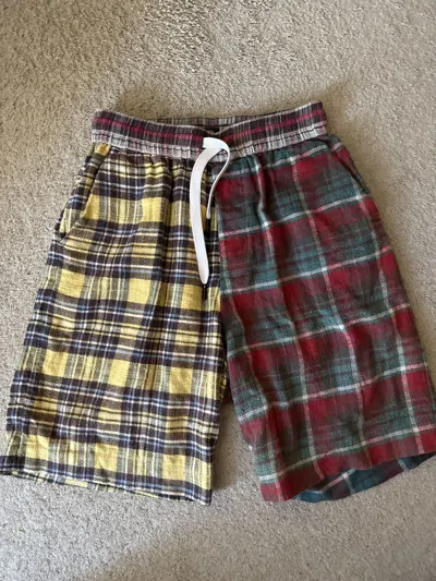 Pre-owned R13 Multi Plaid Shorts Medium In Red