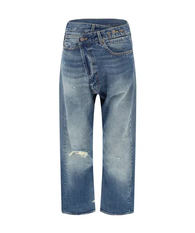 R13 Multi-pocket Jeans In Blue