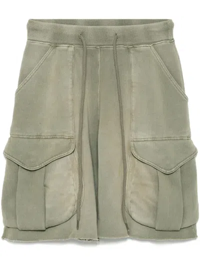 R13 Multi-pocket Sweatshorts In Green
