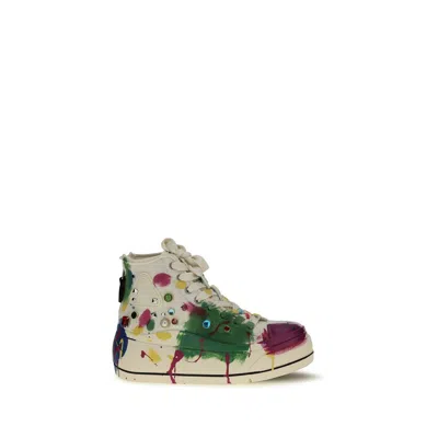 R13 Multicolor Cotton High Top Sneakers