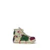 R13 Paint-splatter High-top With Studs Sneaker In Multi