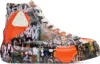R13 Multicolor Kurt High Top Sneakers In Heart Graffiti