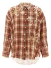 R13 Shredded-seam Drop-neck Shirt