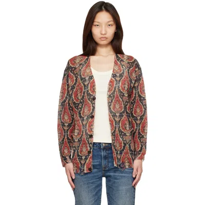 R13 Multicolor Printed Boyfriend Cardigan