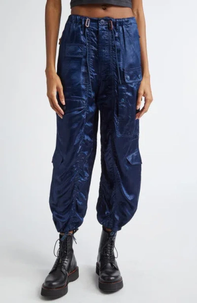 R13 Multipocket Crop Balloon Pants In Navy