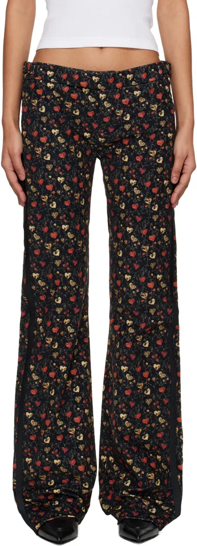 R13 Navy Boy Flare Tuxedo Jeans In Multi