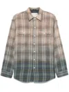 R13 Plaid Shirt Bleached In Braun