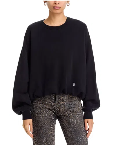 R13 New York 13 Balloon Crewneck Sweatshirt In Black