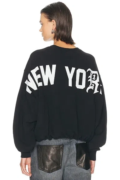 R13 New York 13 Balloon Crewneck Sweatshirt In Black