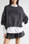 R13 Round-neck Sweatshirt In Black