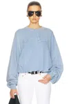 R13 New York Balloon Crewneck Sweater In Light Blue