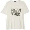 R13 New York T-shirt In Ecru
