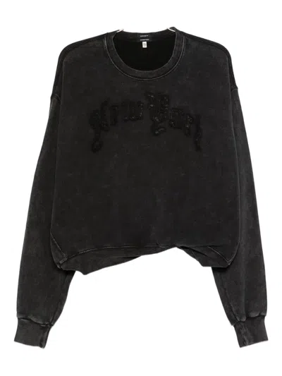 R13 New York Sweatshirt In Black