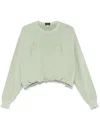 R13 New York Balloon Crewneck Light Olive In Green