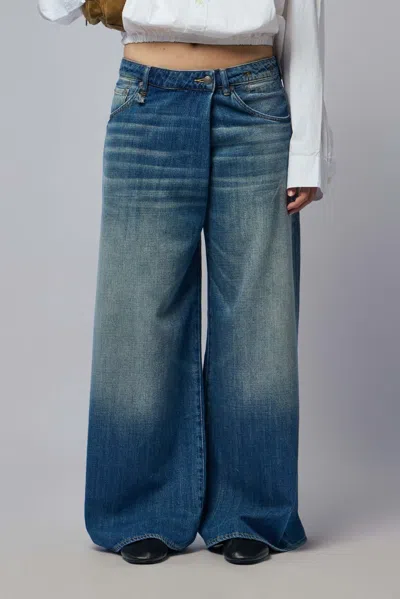 R13 Nico Wrap Jean In Blue