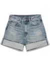 R13 Blue Nina Denim Shorts In Blau