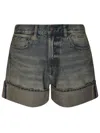 R13 Logo-patch Denim Shorts In Vintage