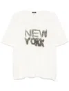 R13 New York T-shirt In K118a Ecru